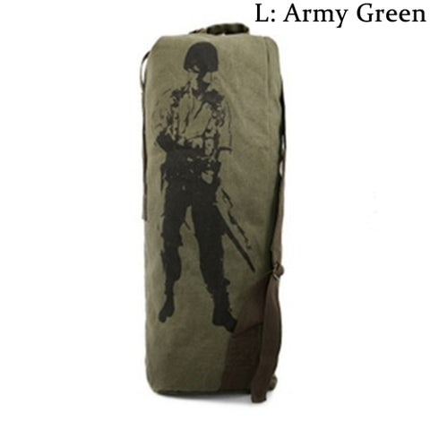 Outdoor Travel Luggage Army Bag Canvas Hiking Backpack Camping Tactical Rucksack