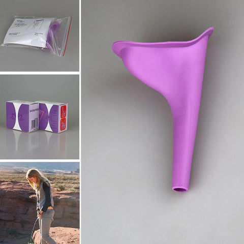 Women Urinal Soft Silicone Urination Device Travel Outdoor Camping Stand Up Pee Female Urine Toilet