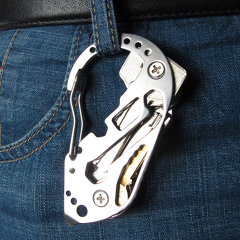 Multifunction stainless steel Key Holder Organizer Clip Folder Keyring Keychain Case Outdoor Survival travel tool