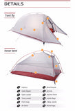 Outdoor Travel Camping Tent Ultralight 1-2 Person Waterproof Shelter