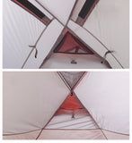 Family Tent Ultralight Fabric For 3 Person With Mat