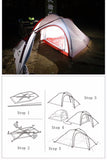 Family Tent Ultralight Fabric For 3 Person With Mat