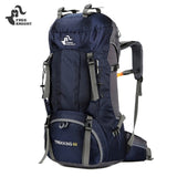 60L Climbing Bag Sport Waterproof Bag Camping Rucksack Tear Resistant  with Rain Cover