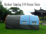Camping Tent Waterproof Canvas Fiberglass 5-8 Person Tunnel 10 Person Tent