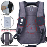 Anti Theft Backpack with Bluetooth Player Waterproof