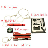 1 SET Outdoor Equipment Emergency Bag Survival Kit Box Self-help Box SOS Equipment For Camping Hiking