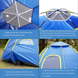 Waterproof Hexagonal Large Tent Camping Hiking Tents 3-4 People