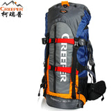Waterproof Rucksack External Frame Climbing Camping Hiking Backpack Mountaineering Bag 60+5L