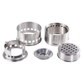 Portable Stainless Steel Wood Burning Camping Stove Collapsible Can Burns Solid Fuels for Outdoor Backpacking