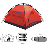 3-4 Person Automatic Tent - Family Tent For Beach Picnic Party